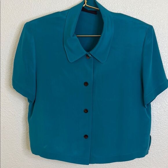 Valerie Dresses- pure silk Teal Dress with Fringe Shawl- Size 8 - Picture 9 of 14